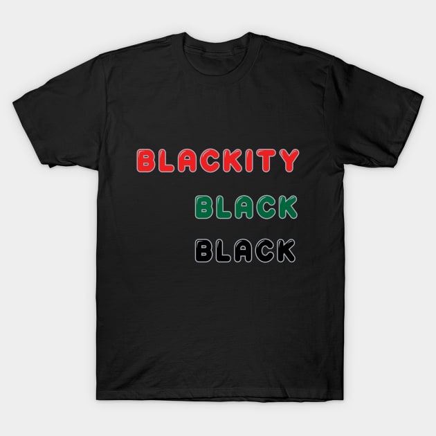 Blackity Black Black T-Shirt by IronLung Designs